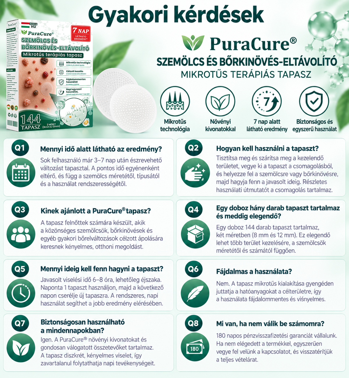 𝐏𝐮𝐫𝐚𝐂𝐮𝐫𝐞® 𝐌𝐈𝐊𝐑𝐎𝐓Ű𝐒 𝐁Ő𝐑𝐊𝐈𝐍Ö𝐕É𝐒-𝐄𝐋𝐓Á𝐕𝐎𝐋Í𝐓Ó 𝐓𝐀𝐏𝐀𝐒𝐙𝐎𝐊 —𝟕 𝐍𝐀𝐏𝐎𝐒 𝐂É𝐋𝐙𝐎𝐓𝐓 𝐄𝐋𝐓Á𝐕𝐎𝐋Í𝐓Á𝐒 𝐁Ő𝐑𝐍𝐘Ú𝐋𝐕Á𝐍𝐘𝐎𝐊, 𝐒𝐙𝐄𝐌Ö𝐋𝐂𝐒Ö𝐊 É𝐒 𝐊𝐈𝐄𝐌𝐄𝐋𝐊𝐄𝐃Ő 𝐁Ő𝐑𝐇𝐈𝐁Á𝐊 𝐄𝐋𝐋𝐄𝐍