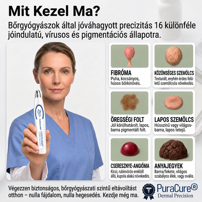 📦PuraCure® 👩‍⚕️ 𝟕 𝐍𝐚𝐩𝐨𝐬 Bőrkinövés- és Folteltávolító Toll Fájdalommentes és Hegmentes Professzionális Rollerball