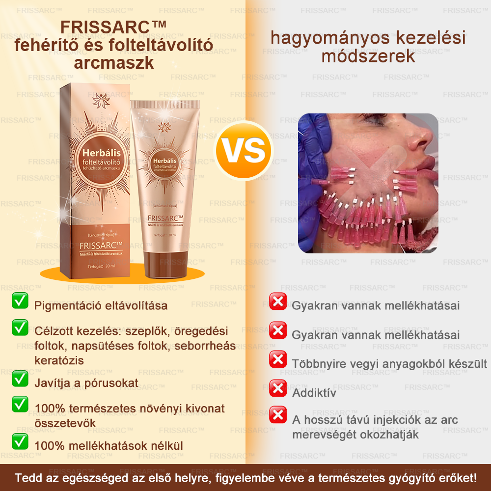 🎁𝐅𝐑𝐈𝐒𝐒𝐀𝐑𝐂™ Arcmaszk | Látható folthalványítás természetes összetevőkkel – szeplőkre, pigmentfoltokra, napkárosodásra🎁