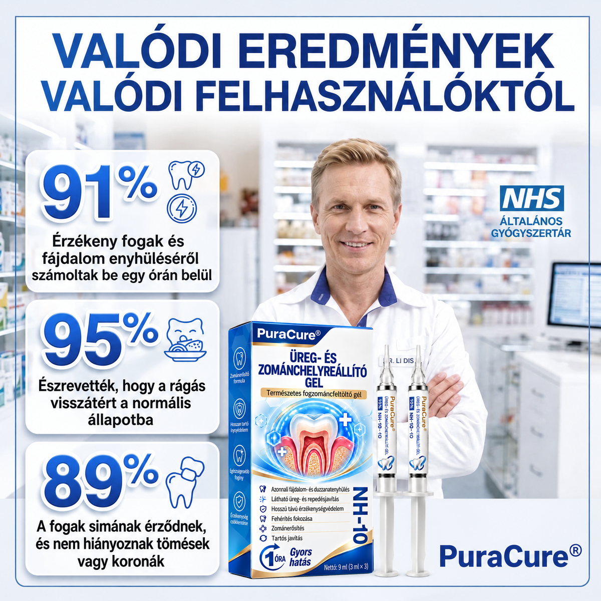 🌟PuraCure®  Üregjavító Természetes Zománctömő Gél