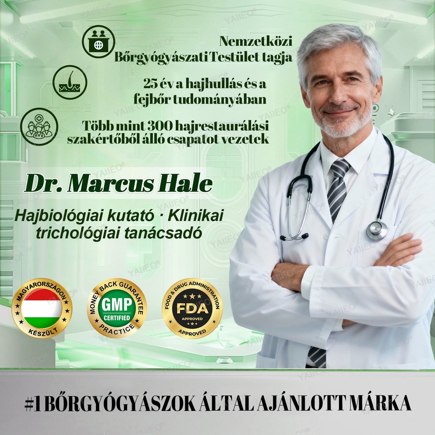 🌿 𝒀𝑨𝑰𝑰𝑬𝑶® 𝑯𝒂𝒋𝒔𝒆𝒓𝒌𝒆𝒏𝒕ő 𝑺𝒛é𝒓𝒖𝒎 – 𝑭á𝒋𝒅𝒂𝒍𝒐𝒎𝒎𝒆𝒏𝒕𝒆𝒔 𝑯𝒂𝒋á𝒑𝒐𝒍á𝒔 Közvetlenül a hajhagymák gyökeréig · 4 hét alatt újraéleszti az alvó tüszőket · EU CE tanúsítvány