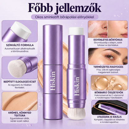 🔥 AZ UTOLSÓ 2 ÓRÁBAN · 80% KEDVEZMÉNY!  Hiskin® 2 az 1-ben színváltó alapozó stift | Elfedi az öregségi foltokat, halványítja a finom ráncok láthatóságát és hidratálja a bőrt – beépített ecsettel a fiatalos, ragyogó arcbőrért!