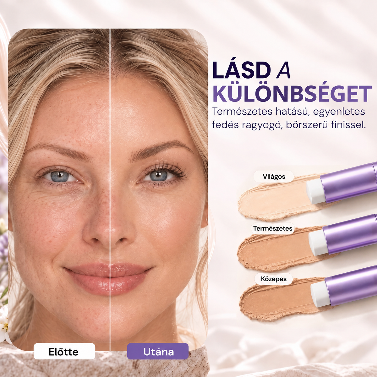 🔥 AZ UTOLSÓ 2 ÓRÁBAN · 80% KEDVEZMÉNY!  Hiskin® 2 az 1-ben színváltó alapozó stift | Elfedi az öregségi foltokat, halványítja a finom ráncok láthatóságát és hidratálja a bőrt – beépített ecsettel a fiatalos, ragyogó arcbőrért!