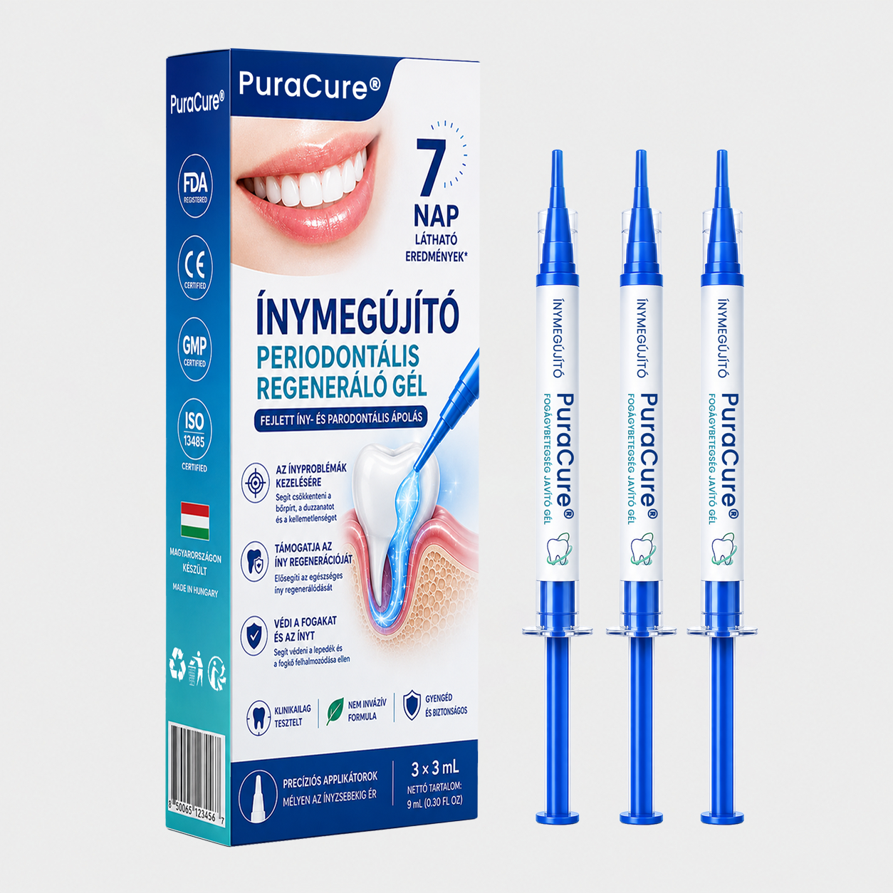 🇭🇺👨‍⚕️🌲🦷 PuraCure® ÍNYMEGÚJÍTÓ – Parodontális helyreállító gél🧂