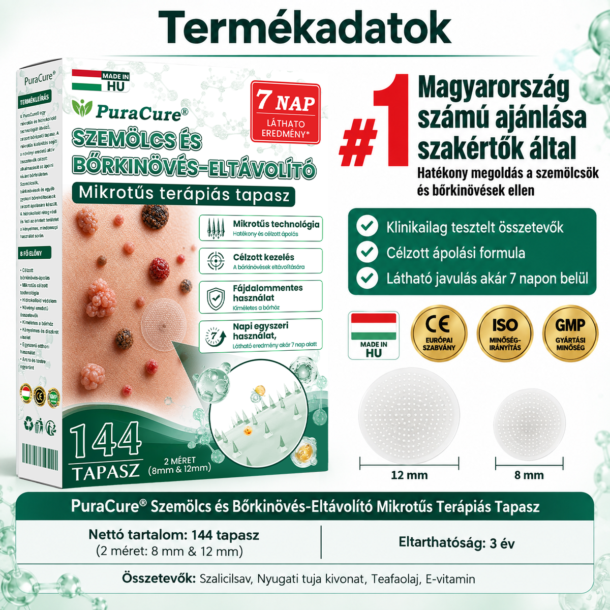 𝐏𝐮𝐫𝐚𝐂𝐮𝐫𝐞® 𝐌𝐈𝐊𝐑𝐎𝐓Ű𝐒 𝐁Ő𝐑𝐊𝐈𝐍Ö𝐕É𝐒-𝐄𝐋𝐓Á𝐕𝐎𝐋Í𝐓Ó 𝐓𝐀𝐏𝐀𝐒𝐙𝐎𝐊 —𝟕 𝐍𝐀𝐏𝐎𝐒 𝐂É𝐋𝐙𝐎𝐓𝐓 𝐄𝐋𝐓Á𝐕𝐎𝐋Í𝐓Á𝐒 𝐁Ő𝐑𝐍𝐘Ú𝐋𝐕Á𝐍𝐘𝐎𝐊, 𝐒𝐙𝐄𝐌Ö𝐋𝐂𝐒Ö𝐊 É𝐒 𝐊𝐈𝐄𝐌𝐄𝐋𝐊𝐄𝐃Ő 𝐁Ő𝐑𝐇𝐈𝐁Á𝐊 𝐄𝐋𝐋𝐄𝐍