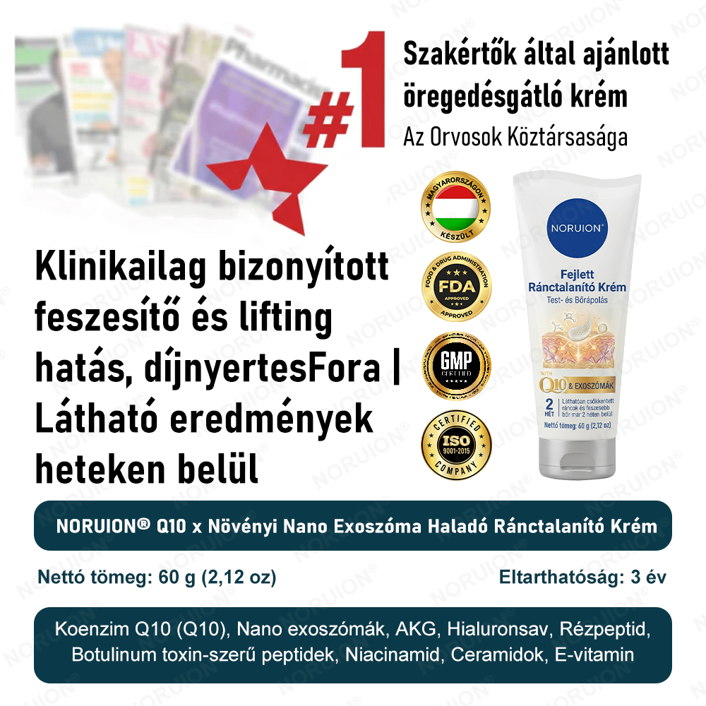 🌿 NORUION® Q10 + növényi nano-exoszóma fejlett ránctalanító krém