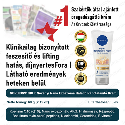 🌿 NORUION® Q10 + növényi nano-exoszóma fejlett ránctalanító krém